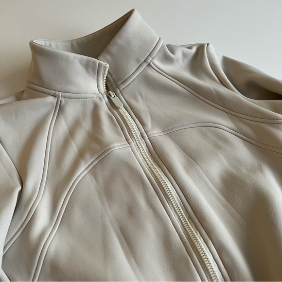 fleece-lined yoga jacket, ivory, xs - Picture 7 of 7